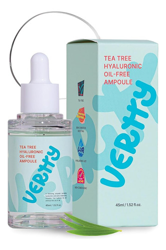 Ampolla Sin Aceite Hialurónico Vertty Tea Tree | Suero Hidra