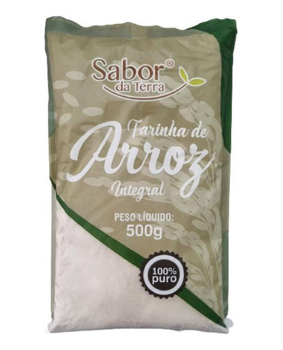 Kit 3x: Farinha Arroz Integral Tostada Sabor Da Terra 500g