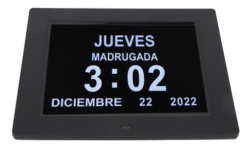 Reloj Despertador Digital De 8 Pulgadas, Calendario De Día,