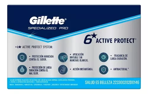 Desodorante Antitranspirante en Gel Gillette Specialized Pro Cool Wave 45 g
