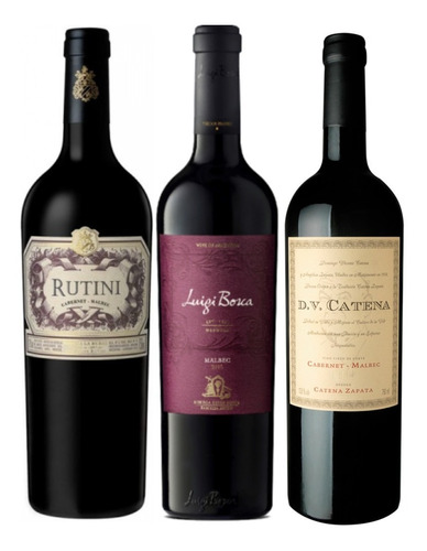 Luigi Bosca Mb + Rutini Cab/mab + Dv Catena Cab/mab. Quirino