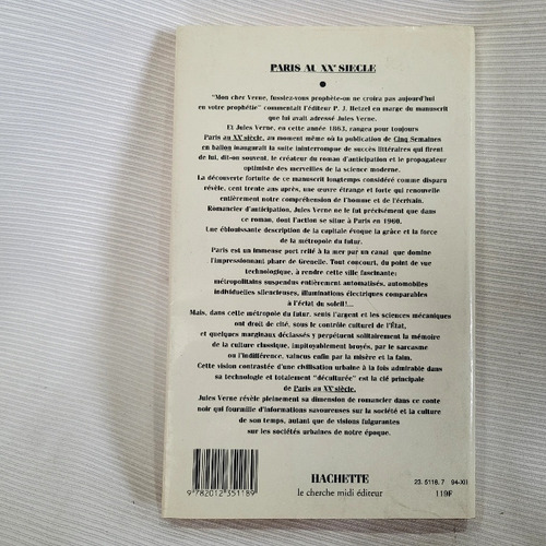 Paris Au Xxe Siecle Jules Verne Hachette En Francés