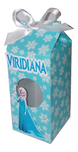 Dulcero Frozen 20x9cm Azul Lila, Blanco Personalizado 20pz 