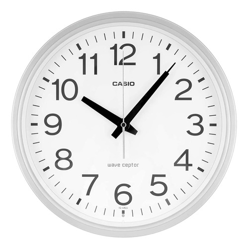Casio Iq-482j-8jf Reloj De Pared, Radio Reloj, Plateado, Ana