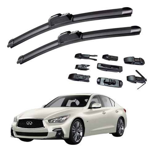 2 Plumas Limpiaparabrisas Reluvsa Infiniti Q50 2015-2022