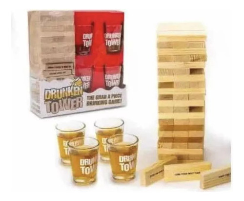 Jenga Juego De Mesa Vasos Shot Fiesta