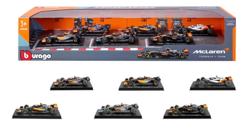 Bburago 6 Autos Coleccionables F1 Escala 1:43 Color Mclaren