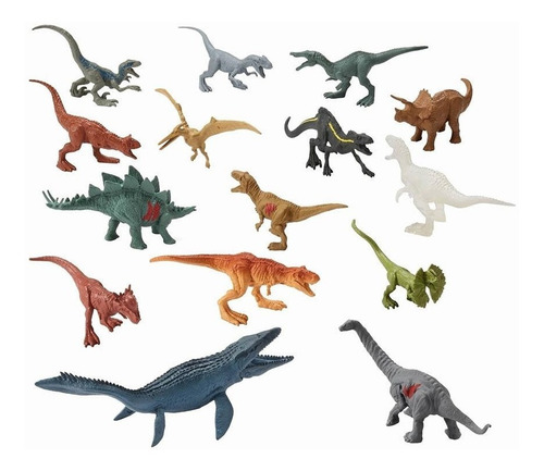 Imagen 4 de 6 de Jurassic World Mini Dinosaurios Multipack X 15 @@