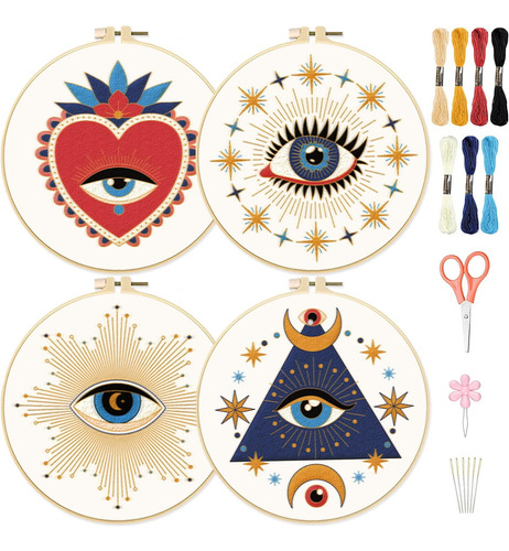 Kit Iniciación Bordado Mal De Ojo 4 Piezas Origach