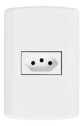 Kit 10 Tomadas Simples 20a 250v 4x2 Pluzie Pluzi Modular