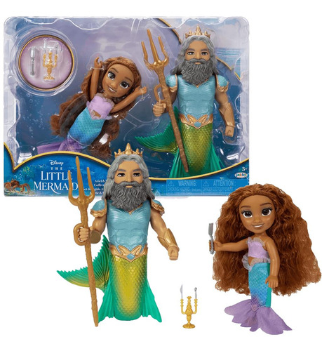Boneca A Pequena Sereia O Filme 2023 Ariel Com O Rei Tritão