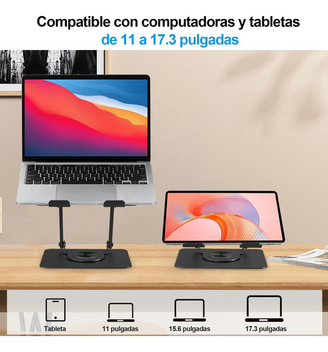 Enfriador Para Laptop, Laptops Base Giratoria De 360°, Base