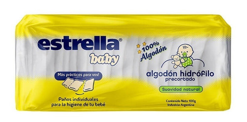 Algodon Pre Cortado Estrella Baby X 100gr