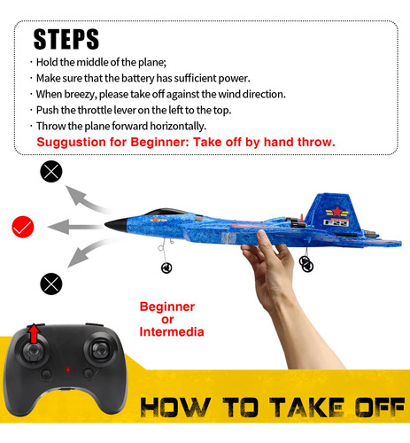 Plano De Control Remoto Antsir F-22 Raptor Con 2,4 Ghz Y 6 E