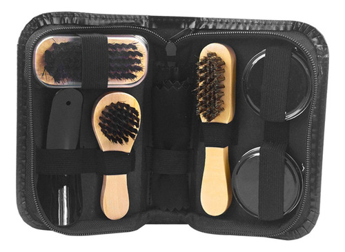 Kit Para El Cuidado De Calzado De Cuero Con Cepillos