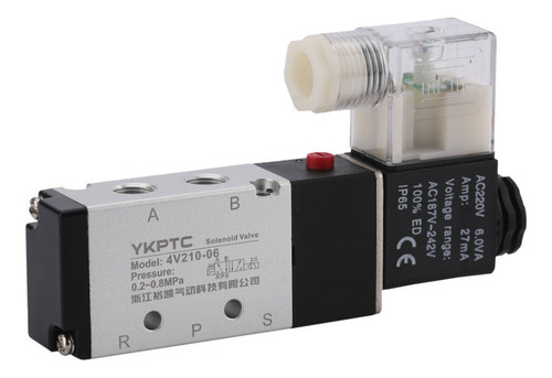 Electroválvula Neumática De 2 Posiciones Y 5 Vías, Aleación