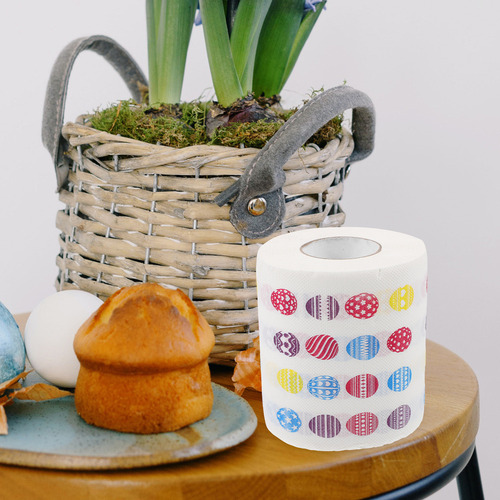 Toalla De Baño De Papel Con Forma De Huevo De Pascua, 2 Roll