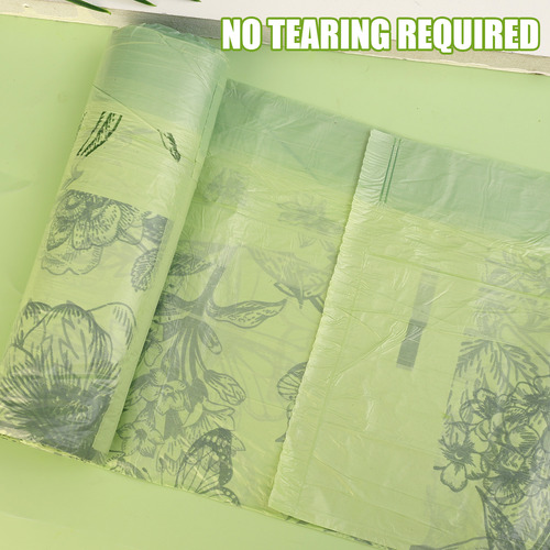 150 Bolsas Desechables Verde Con Mariposa