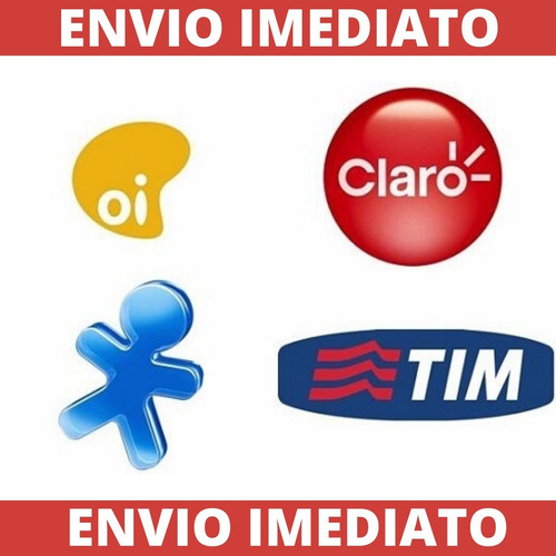 Recarga Celular Crédito Online Claro Tim Vivo Oi R$ 15,00