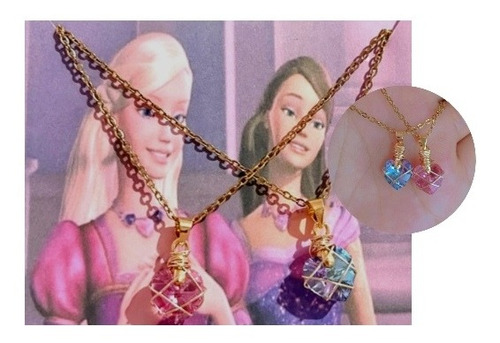 Collar De Amigas Barbie Castillo Diamantes Mini Cristales 2