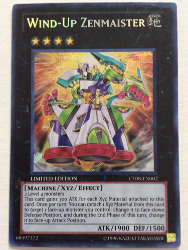 Yugioh! Wind-up Zenmaister Ct08-en002 Limited Editio Secreta