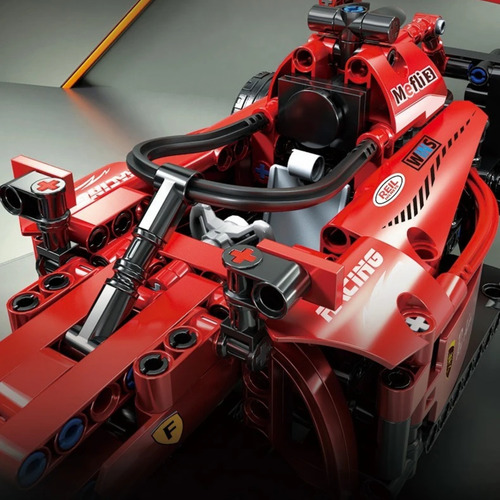 Carro A Escala Formula 1 Bloques Kit De Construcción Nuevo Rojo