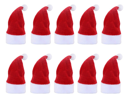 Loogi 10pcs Mini Santa Sombreros Mini Sombreros De Navidad B