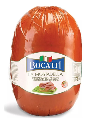 Mortadela Con Pistacho Est Italiano Bocatti (pieza X3,5 Kg) 