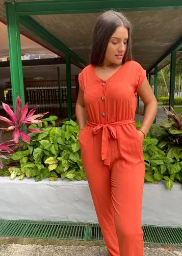 Enterizo naranja sales