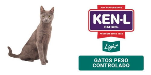 Imagen 2 de 4 de Alimento Para Gatos Ken-l Light Adultos 7,5 Kg.
