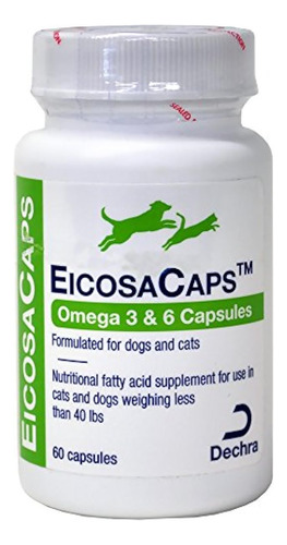 Dechra Eicosacaps Omega 3 Y 6 Capsulas Para Gatos Y Perros