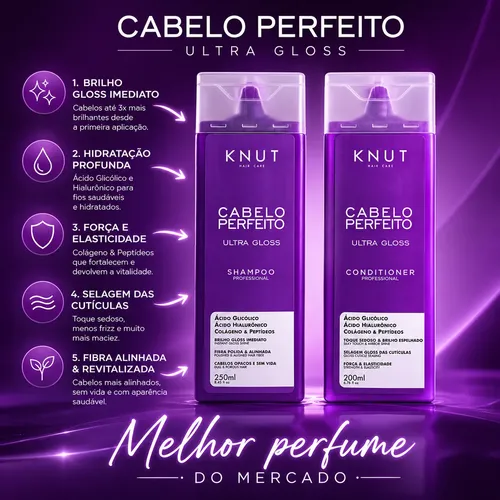 Kit Cabelo Perfeito  Ultra Gloss : Shampoo 250 + Cond. 200ml