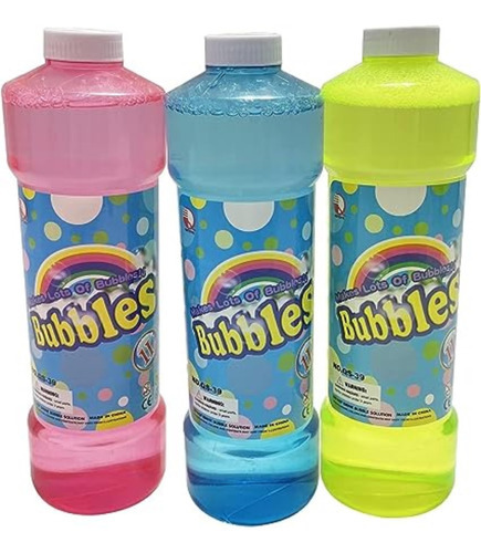 Líquido Para Burbujas  1 Litro Para Niños - Wanna Bubbles Color Multicolor