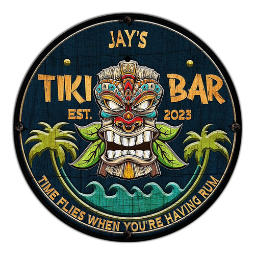 #773 - Cuadro Decorativo - Tiki Surf Bar Playa Mar No Chapa