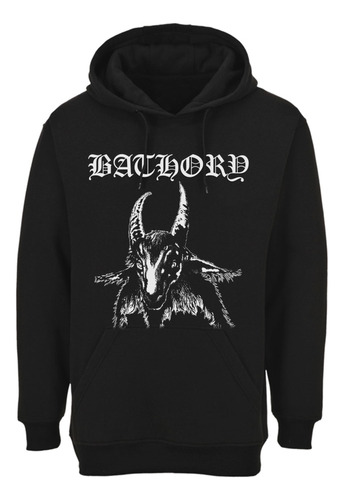 Poleron Bathory Bathory Logo Blanco Metal Abominatron