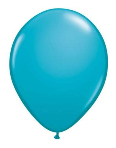 Balão Aniversário Qualatex Sensacional 12 Polegadas 15und Cor Azul-turquesa