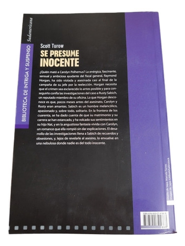 Se Presume Inocente - Scott Turow - Editorial Sudamericana (Usado)