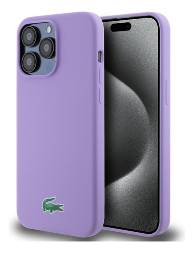 Protector Original Lacoste iPhone 15 Pro Max Magsafe  Lila 3