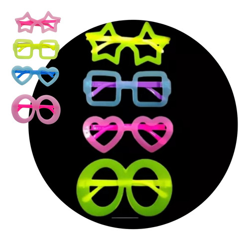 Anteojos Fluo Lentes X 48 Unidades Cotillon Carioca Fluor