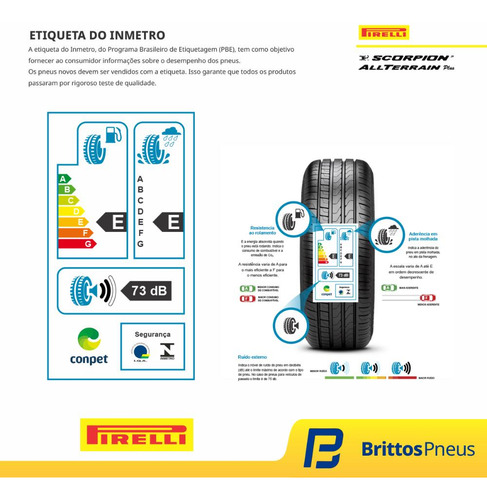 Kit 2 Pneus Pirelli Aro 20 Scorpion A.t. Plus 275/55 R20