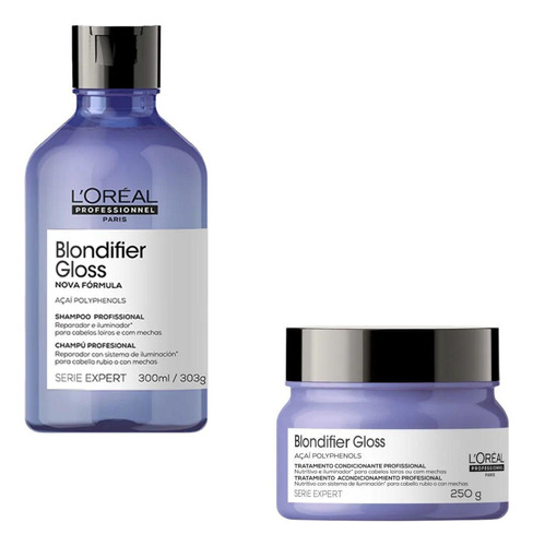  Kit Shampoo E Máscara Loreal Blondifier Gloss