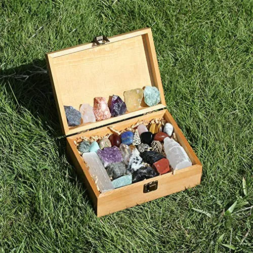 Set De 30 Cristales Y Piedras Naturales - Kit De Regalo De C