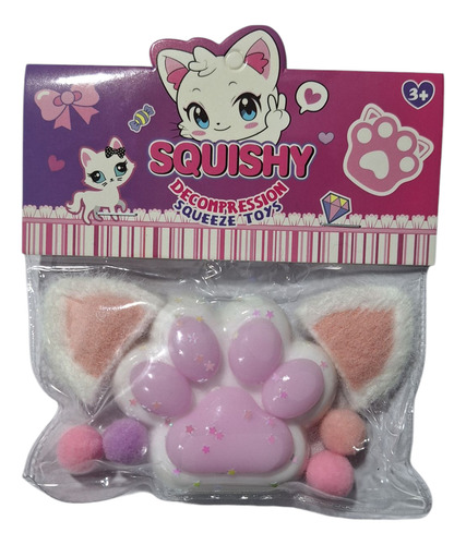 Squishy Patita Huellita Gatito Squishi Lila
