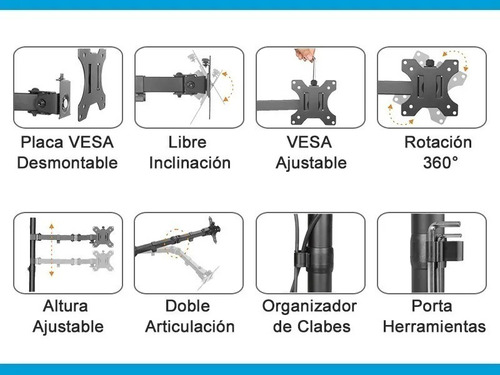 Imagen 7 de 10 de Soporte Intelaid It-dbsl De Mesa Tv/monitor De 13 A 32