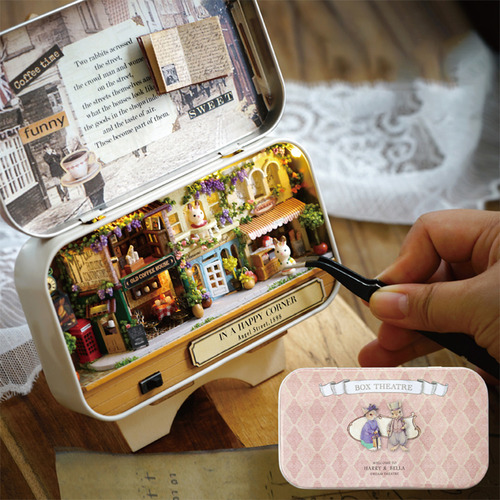 Caja De Rompecabezas Con Forma De Casa De Muñecas En Miniatu