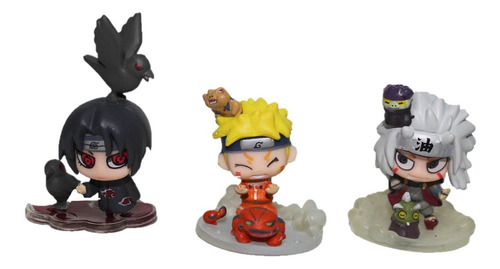 Naruto Itachi Jiraiya Kakashi Anime Pvc Mini Figuras