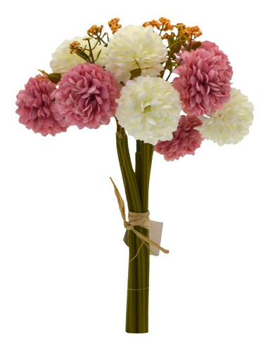 Ramo De Flores Artificiales Hortensias Decoración Hogar 28cm