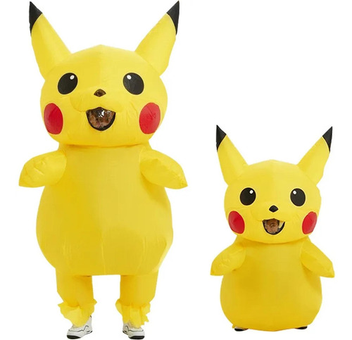 Botarga Inflable De Pikachu Pokemon Disfraz Adulto