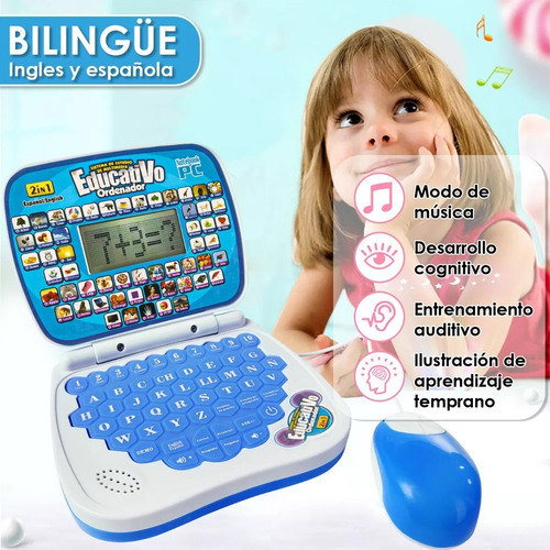 Mini Laptop Interactiva Educativa Español/inglés P/niños