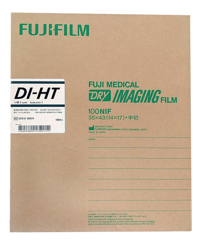 Imagen 1 de 1 de Pelicula Fuji 14x17 Diht Termica Placas De Rayos X Rx 100 H